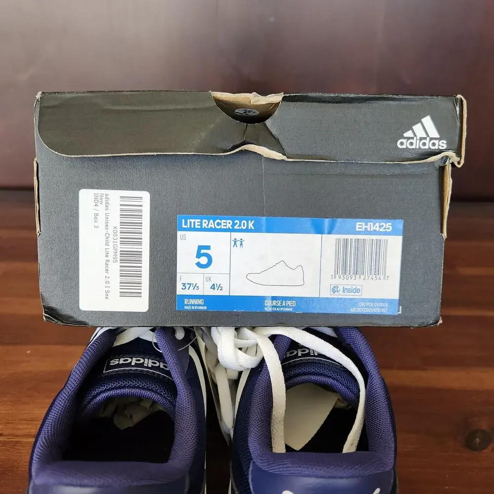 adidas Unisex-Child Lite Racer 2.0 I Sneaker, 5 M US Big Kid